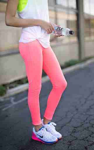 Pink Leggings Combine with Pastel Colors