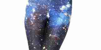 Idingding Womens Galaxy Star Printed High Waist Leggings