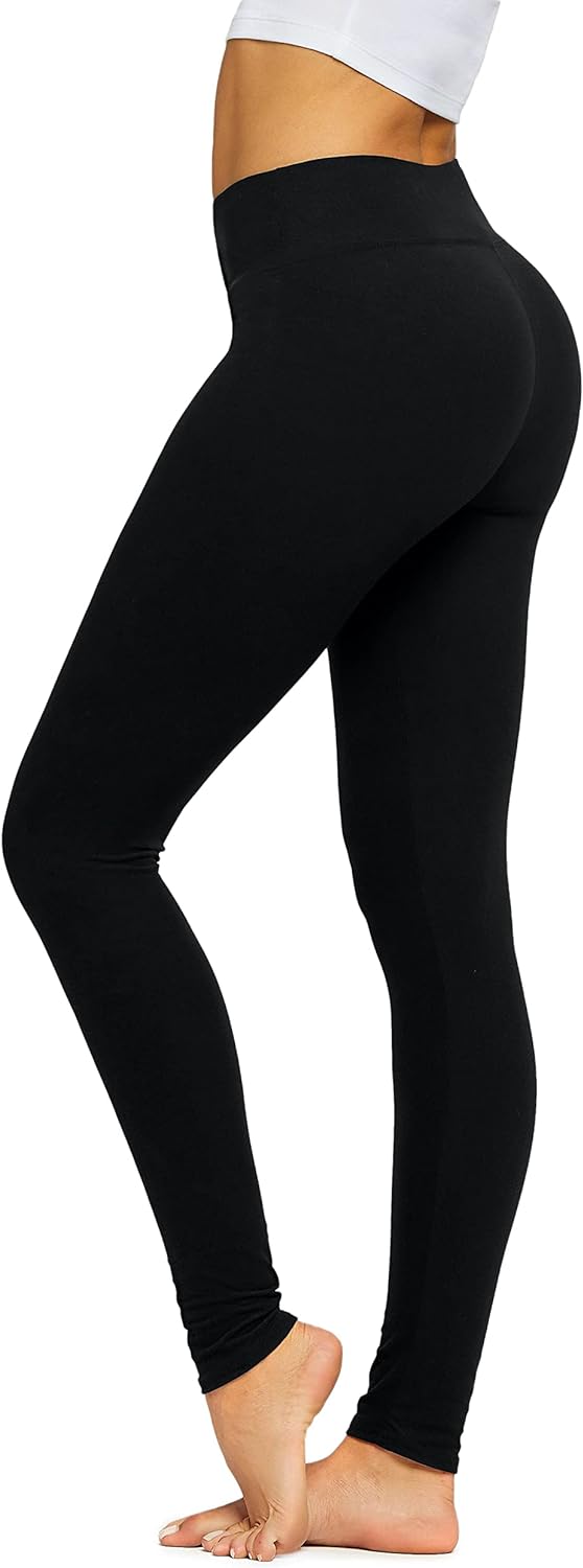 High Waist Leggings in Shorts, Capri Full Length - Ultra Soft Premium Fabric - 3 High Waistband - Regular Plus Size