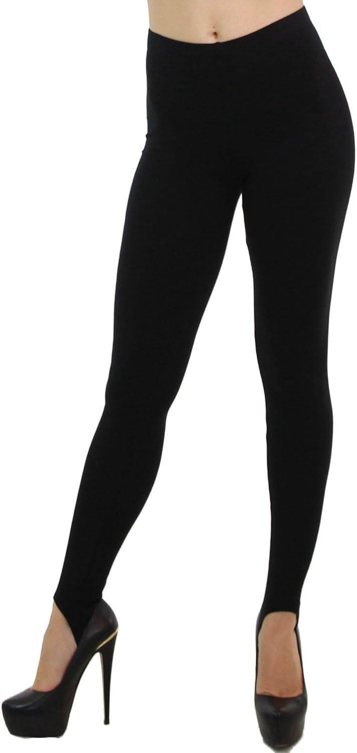 World of Leggings® Made in The USA Basic Cotton Stirrup Leggings - Shop 3 Colors