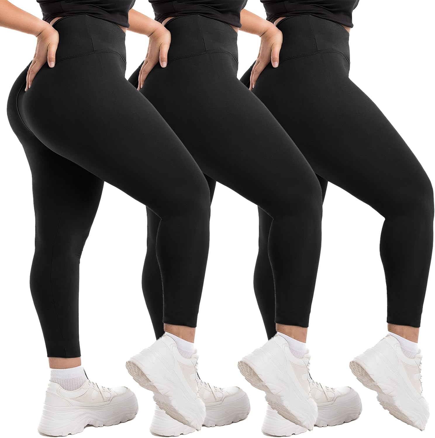 Walifrey High Waist Plus Size Leggings for Women, Buttery Soft Plus Size Leggings