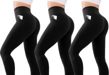 blisset 3 pack high waisted leggings for women soft athletic tummy control pants for running yoga workout reg plus size