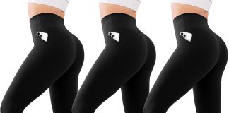 blisset 3 pack high waisted leggings for women soft athletic tummy control pants for running yoga workout reg plus size