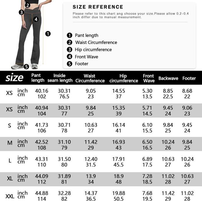 dlooda womens flare leggings with pockets crossover high waisted bootcut yoga pants tummy control bell bottom leggings