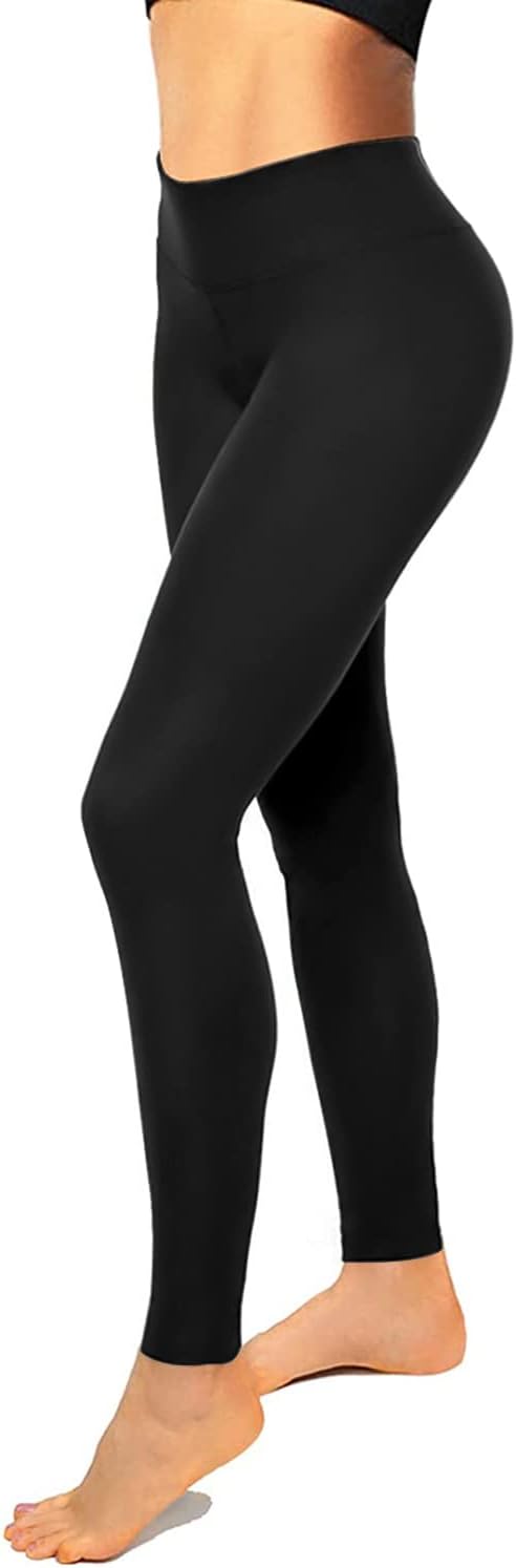 High Waisted Leggings for Women No See-Through-Soft Athletic Tummy Control Black Pants for Running Yoga Workout