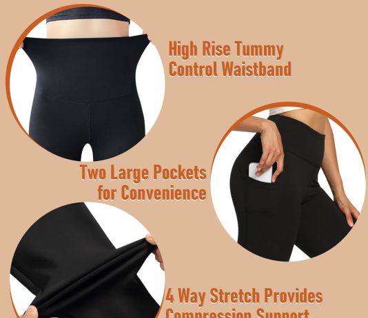 highdays 3 pack fleece lined leggings for women with pockets high waist winter thermal womens workout running yoga pants