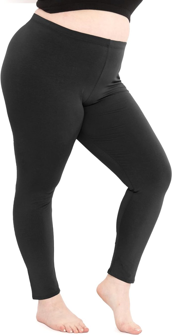 stretch is comfort womens plus size knee full length leggings x large 7x