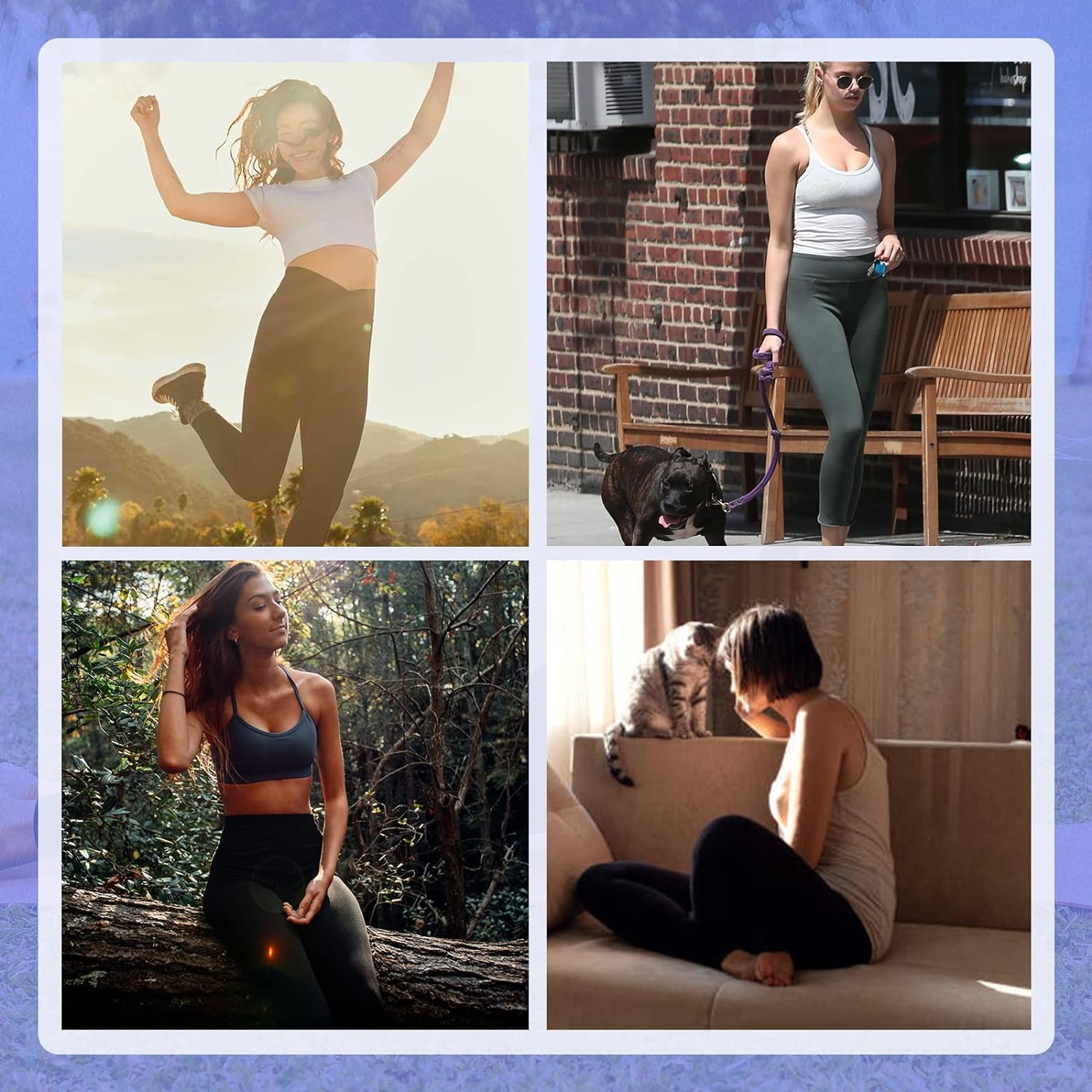 TNNZEET Leggings for Women, Black High Waisted Plus Size Maternity Workout Yoga Pants