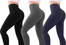 blisset 3 pack leggings for women butt lift high waisted tummy control no see through yoga pants workout running legging
