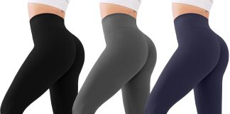 blisset 3 pack leggings for women butt lift high waisted tummy control no see through yoga pants workout running legging
