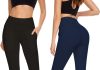 fullsoft 2 pack fleece lined leggings with pockets for women high waisted thermal winter yoga pants for workout running