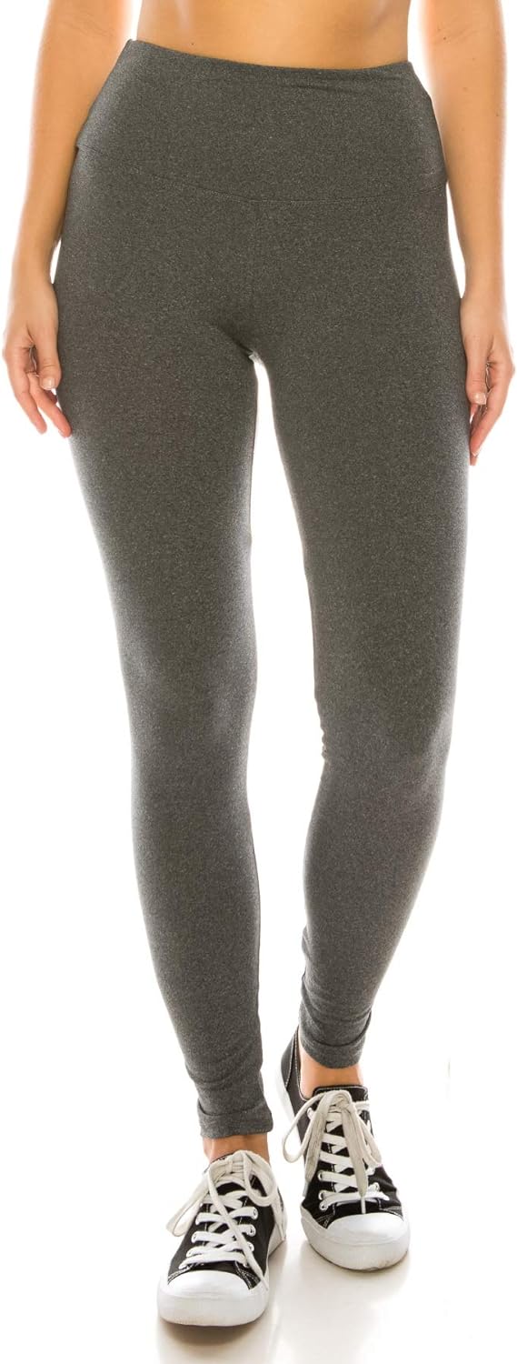 Leggings Depot High Waisted Leggings for Women Buttery Smooth  Soft Womens Leggings Solid Yoga - Reg, Plus, 1X3X, 3X5X