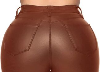 WAYRUNZ Womens High Waisted Faux Leather Pants review
