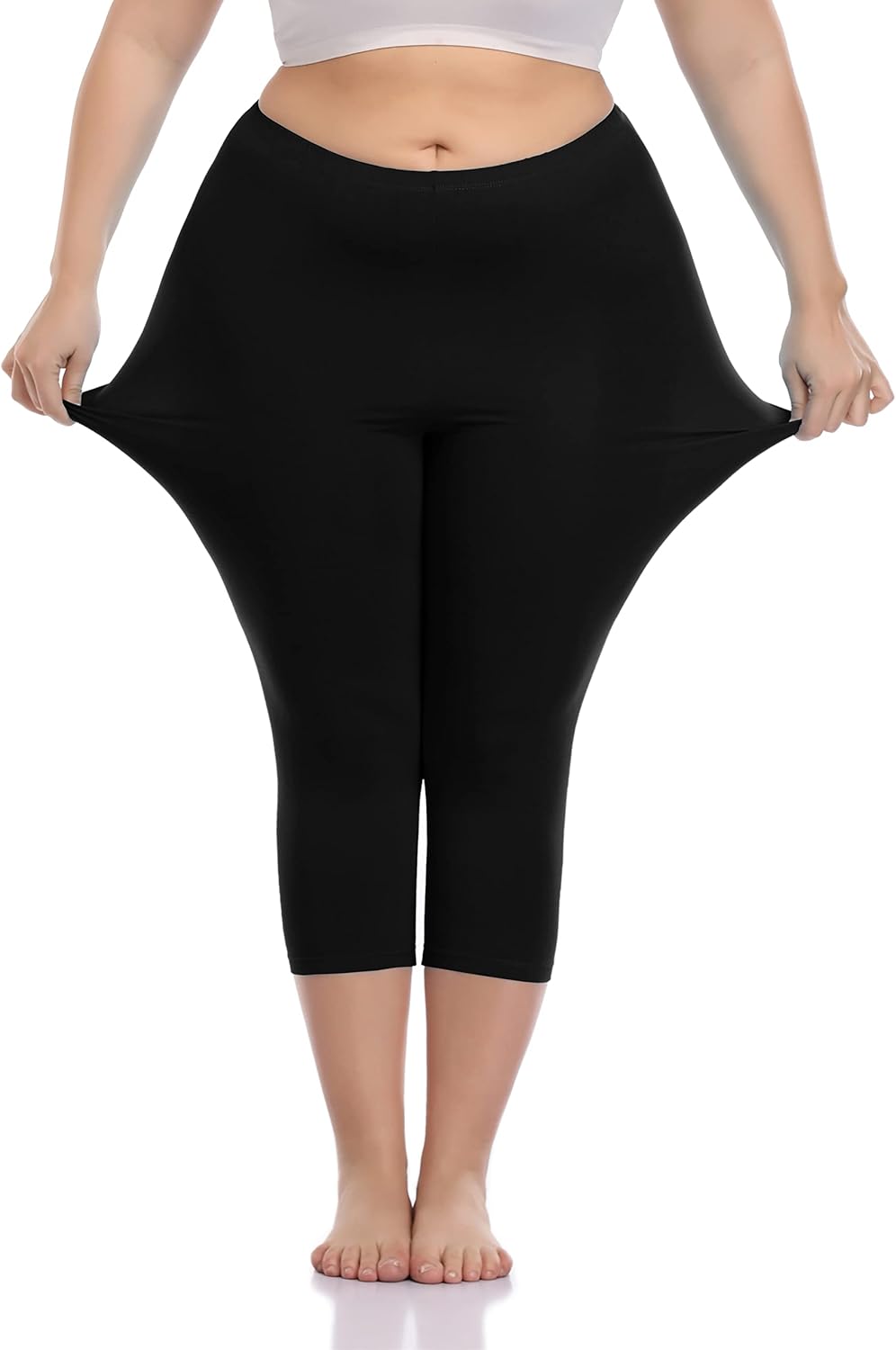 Cheapestbuy Womens Plus Size Capri Leggings Lightweight Soft Crop Leggings Basic Capris Yoga Pants Cheapestbuy Womens Plus Size Capri Leggings Lightweight Soft Crop Leggings Basic Capris Yoga Pants