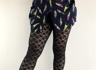 Women’s Plus-Size Stretchy Lace Pattern Capris Leggings Tights review