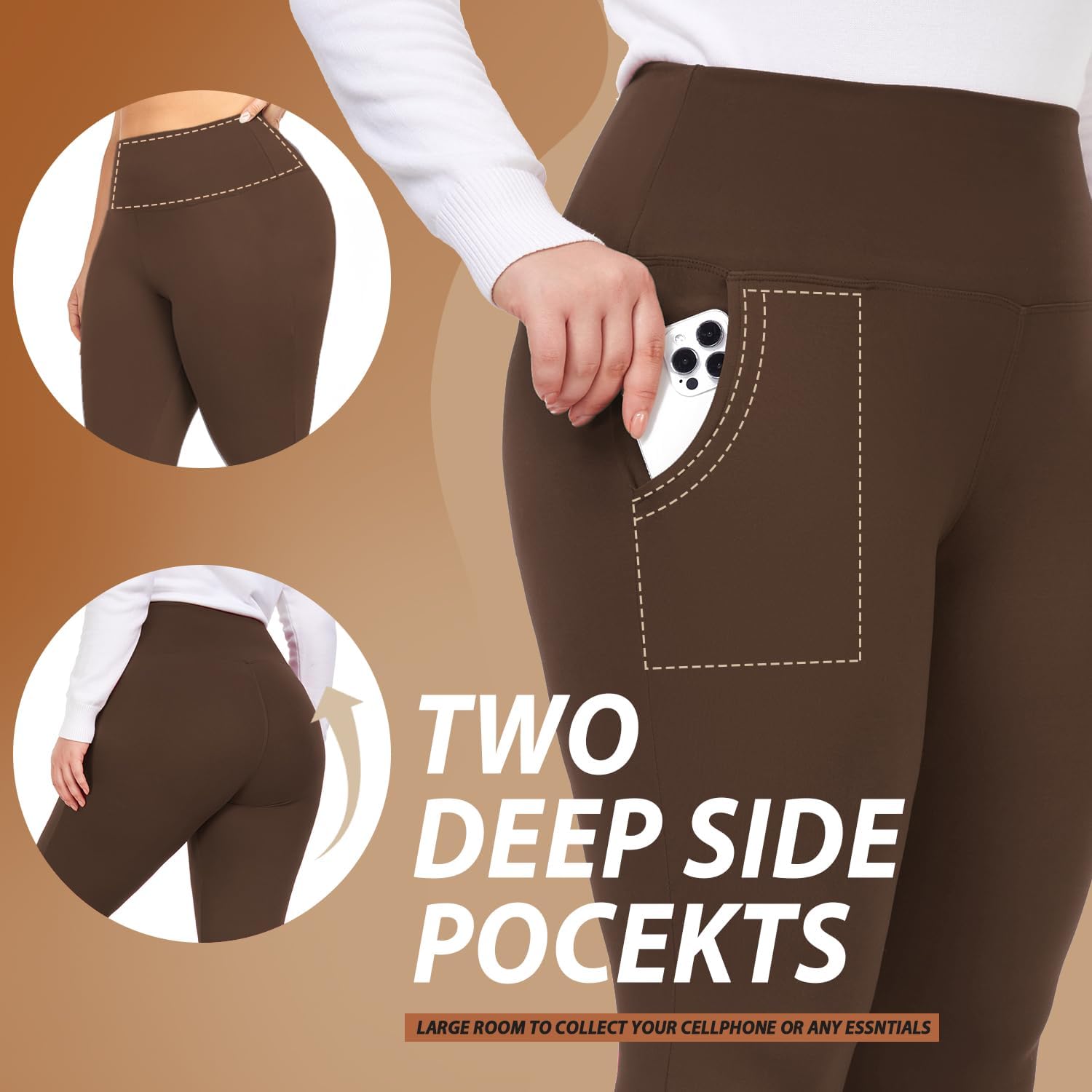 3 Pack Plus Size Leggings with Pockets for Women-High Waisted Tummy Control 1X-4X Soft Yoga Pants for Workout 3 Pack Plus Size Leggings with Pockets for Women-High Waisted Tummy Control 1X-4X Soft Yoga Pants for Workout