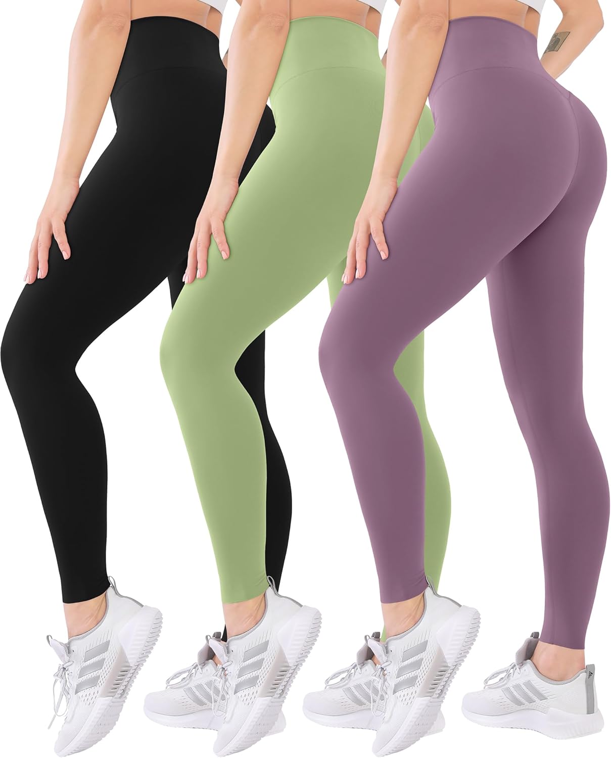 Blisset 3 Pack High Waisted Leggings for Women with Pockets Soft Active Tummy Control Pants for Yoga Running Daily Wear Blisset 3 Pack High Waisted Leggings for Women with Pockets Soft Active Tummy Control Pants for Yoga Running Daily Wear