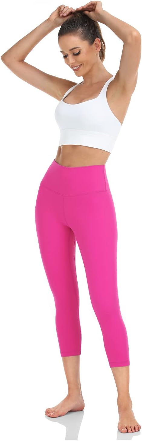 HeyNuts Essential Leggings 19/21 Capri, High Waisted Comfortable Soft Athletic Yoga Pants HeyNuts Essential Leggings 19/21 Capri, High Waisted Comfortable Soft Athletic Yoga Pants