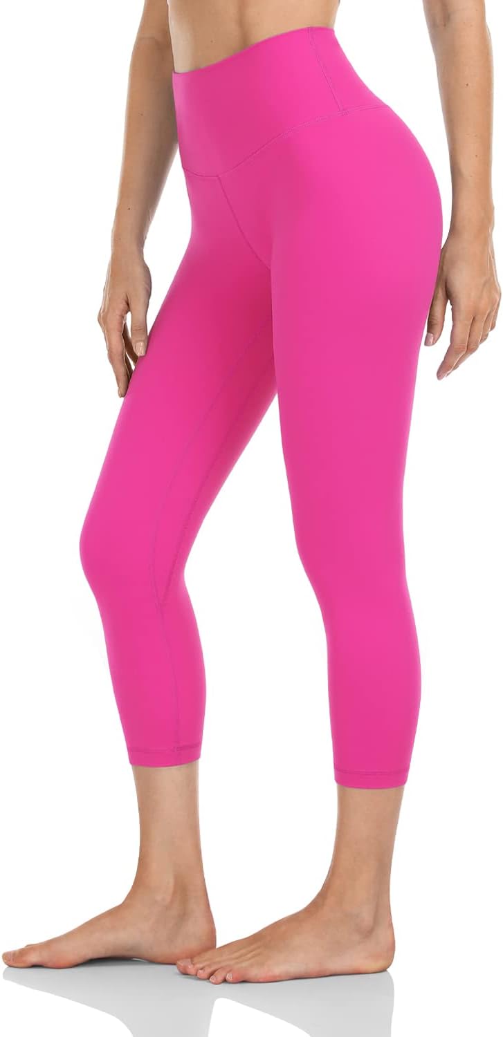 HeyNuts Essential Leggings 19/21 Capri, High Waisted Comfortable Soft Athletic Yoga Pants HeyNuts Essential Leggings 19/21 Capri, High Waisted Comfortable Soft Athletic Yoga Pants
