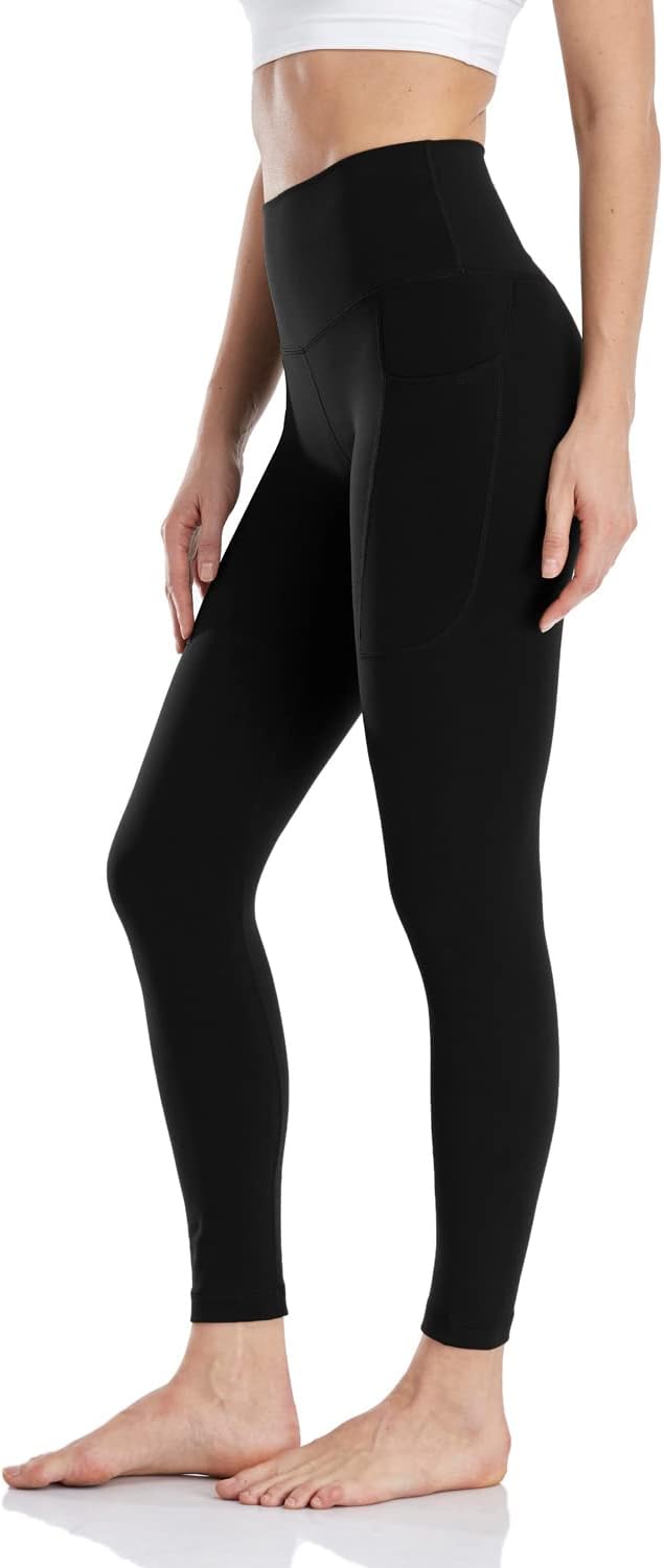 HeyNuts Essential Leggings with Pockets 25, High Waisted Comfortable Soft Athletic Yoga Pants HeyNuts Essential Leggings with Pockets 25, High Waisted Comfortable Soft Athletic Yoga Pants
