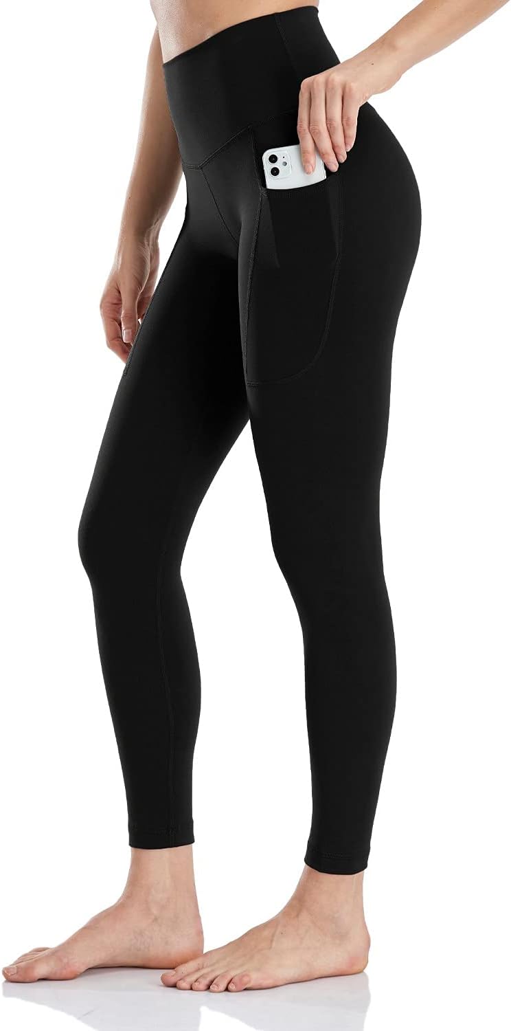 HeyNuts Essential Leggings with Pockets 25, High Waisted Comfortable Soft Athletic Yoga Pants HeyNuts Essential Leggings with Pockets 25, High Waisted Comfortable Soft Athletic Yoga Pants
