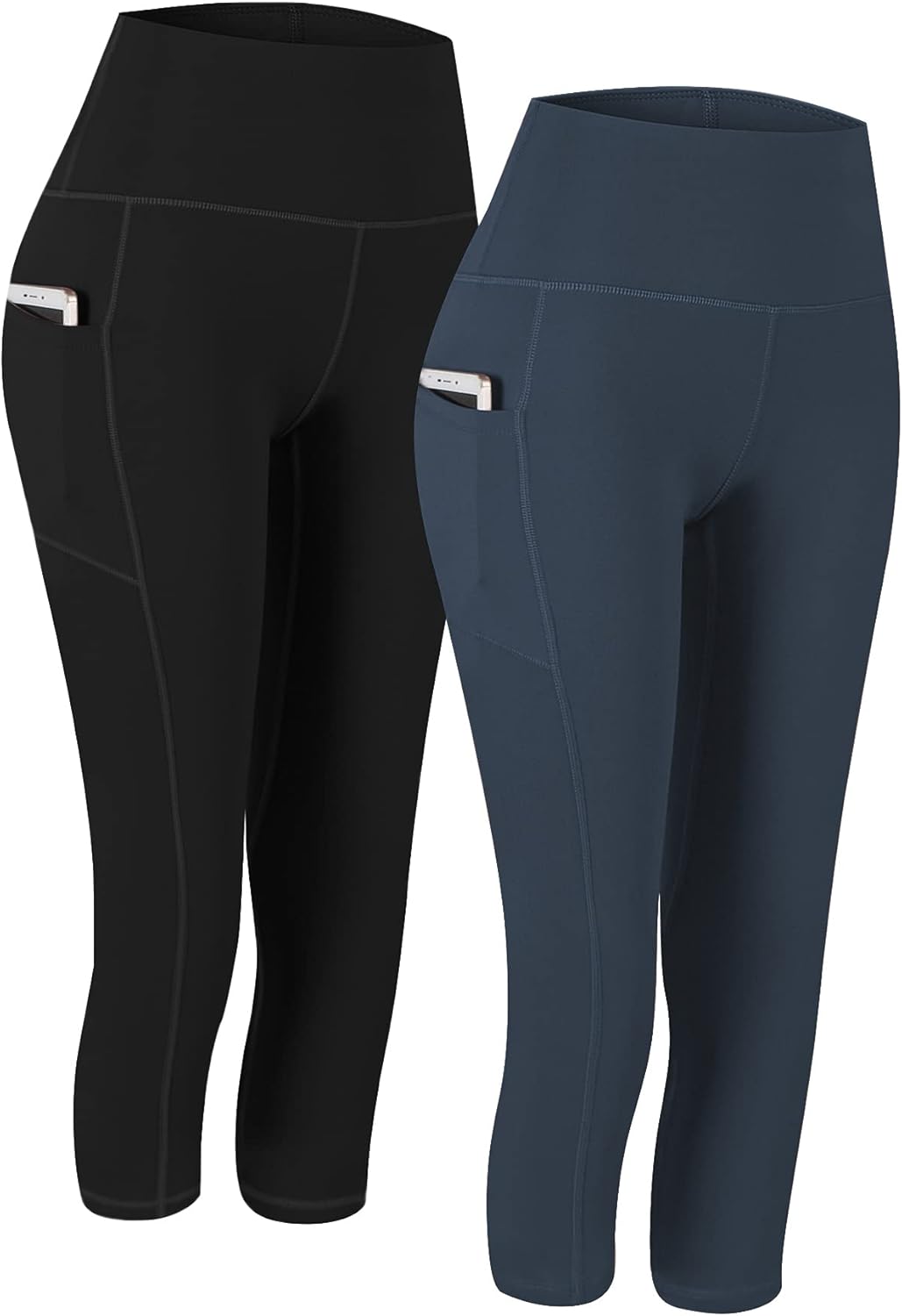 Fengbay 2 Pack High Waist Yoga Pants with Pockets, Tummy Control Workout Running Yoga Leggings for Women Fengbay 2 Pack High Waist Yoga Pants with Pockets, Tummy Control Workout Running Yoga Leggings for Women