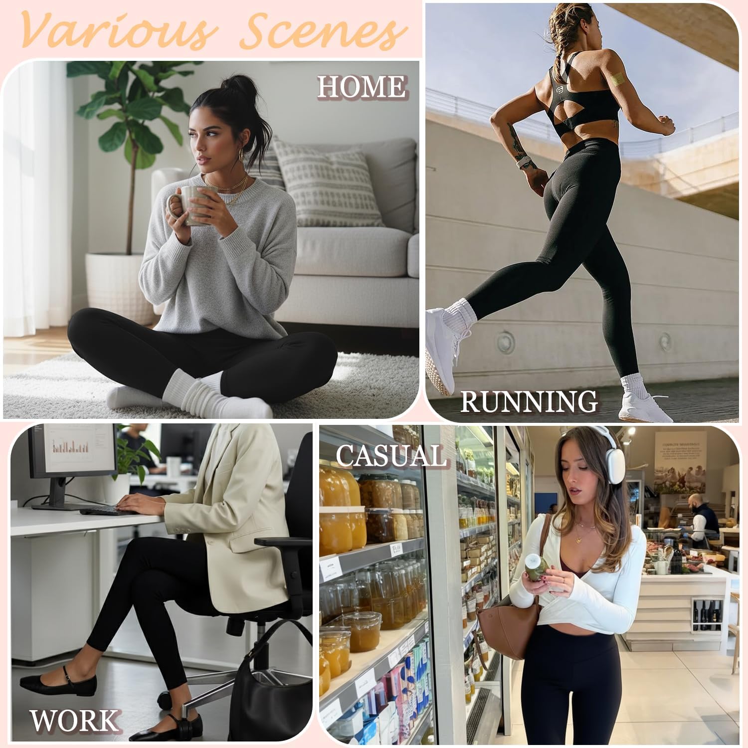 yeuG 7 Pack High Waisted Leggings for Women Tummy Control Soft Workout Yoga Pants Full Length Capri yeuG 7 Pack High Waisted Leggings for Women Tummy Control Soft Workout Yoga Pants Full Length Capri