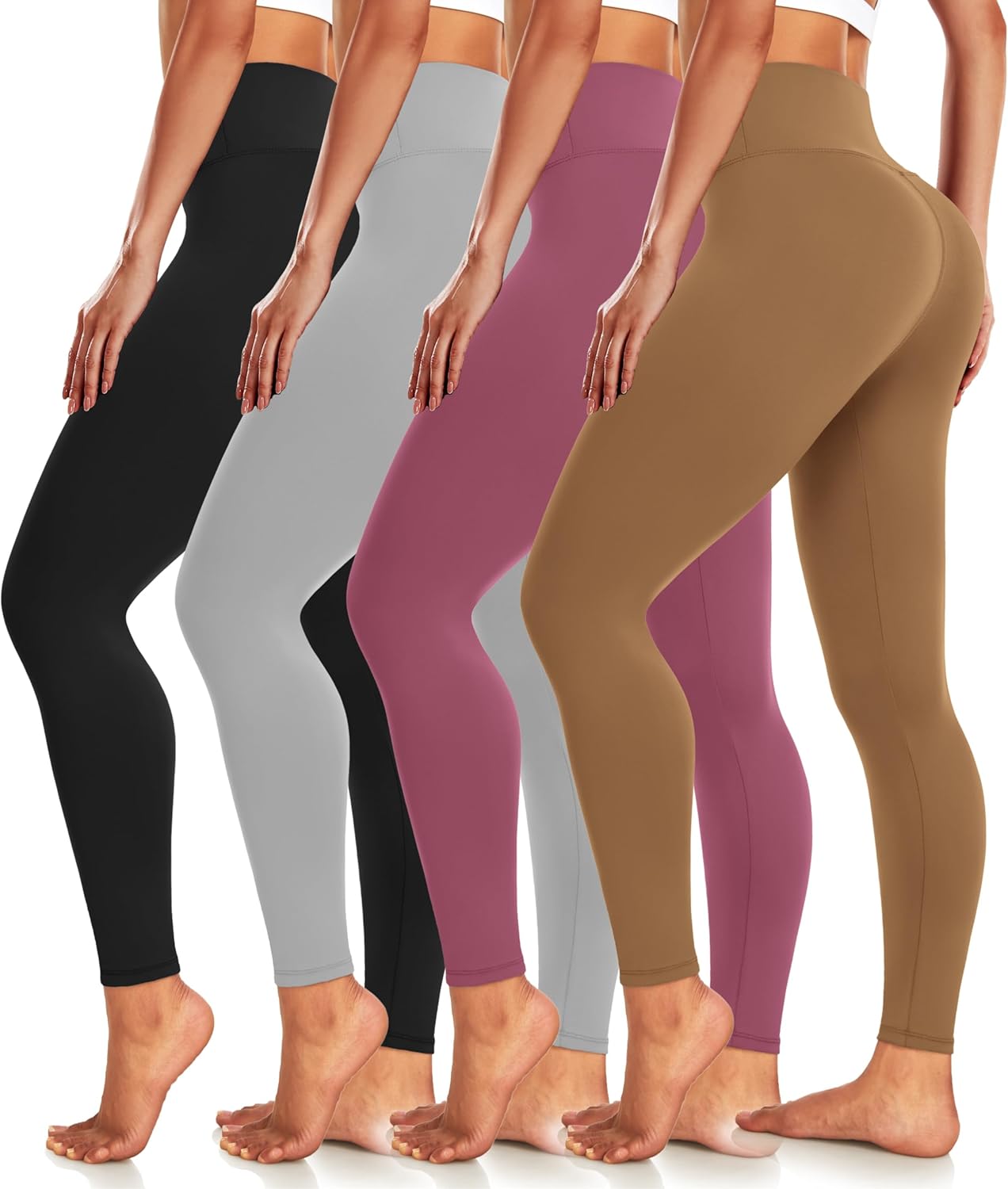 4 Pack Leggings for Women Butt Lift High Waisted Tummy Control No See-Through Yoga Pants Workout Running Leggings 4 Pack Leggings for Women Butt Lift High Waisted Tummy Control No See-Through Yoga Pants Workout Running Leggings