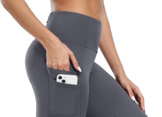 Ewedoos Leggings with 5 Pockets for Women Yoga Pants 25″/ 27″ Workout Leggings for Women Tummy Control Running