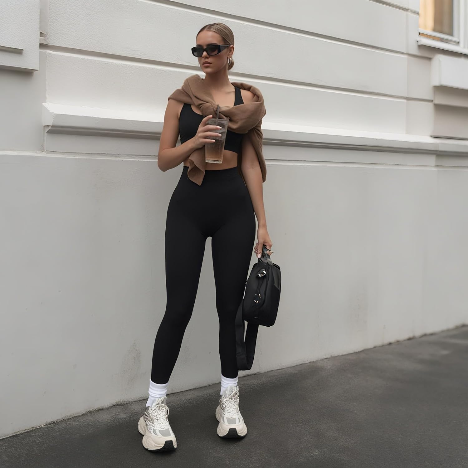 Hi Clasmix Pack Leggings for Women-High Waisted Tummy Control Soft Casual Workout Black Yoga Pants with Pockets Hi Clasmix Pack Leggings for Women-High Waisted Tummy Control Soft Casual Workout Black Yoga Pants with Pockets