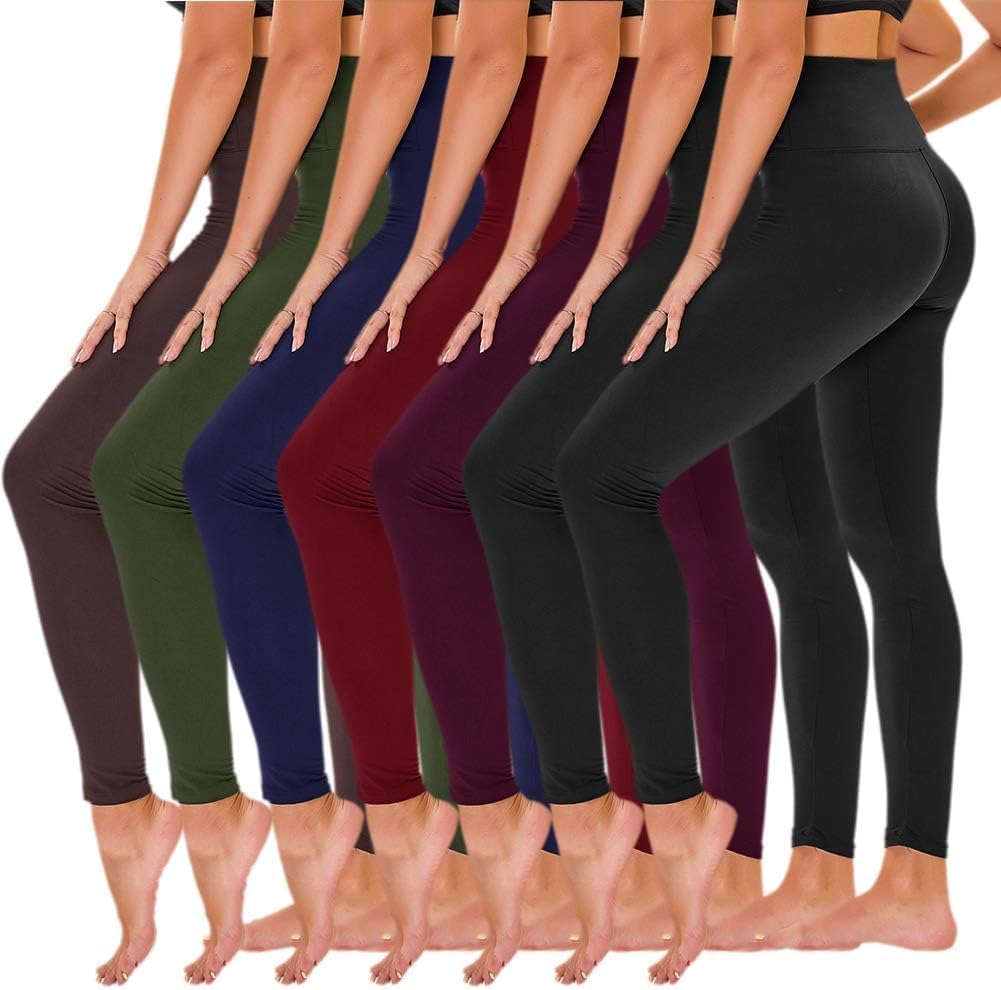 TNNZEET Pack Leggings for Women - High Waisted Yoga Pants with Pockets Black Leggings Women Full Length Capri TNNZEET Pack Leggings for Women - High Waisted Yoga Pants with Pockets Black Leggings Women Full Length Capri