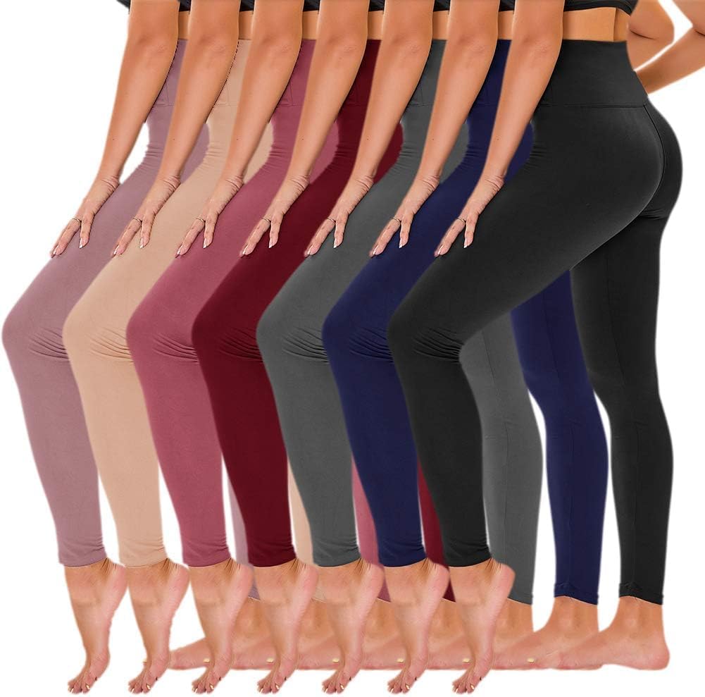 TNNZEET Pack Leggings for Women - High Waisted Yoga Pants with Pockets Black Leggings Women Full Length Capri TNNZEET Pack Leggings for Women - High Waisted Yoga Pants with Pockets Black Leggings Women Full Length Capri
