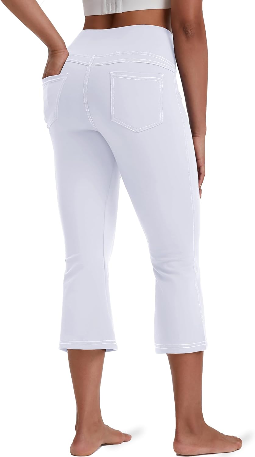 VOOVEEYA Womens Bootcut Leggings - Bootleg Yoga Pants Flare with Pockets,Tummy Control High Waisted Casual Dress Pants VOOVEEYA Womens Bootcut Leggings - Bootleg Yoga Pants Flare with Pockets,Tummy Control High Waisted Casual Dress Pants