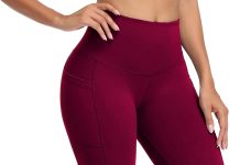 2 Pack Women’s Fleece Lined Leggings with Pockets,Winter Warm Lined Workout Yoga Pants High Waisted Thermal Tights