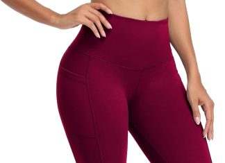 2 Pack Women’s Fleece Lined Leggings with Pockets,Winter Warm Lined Workout Yoga Pants High Waisted Thermal Tights