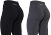 AUROLA Power Workout Leggings for Women Tummy Control Squat Proof Ribbed Thick Seamless Scrunch Active Pants Home |
