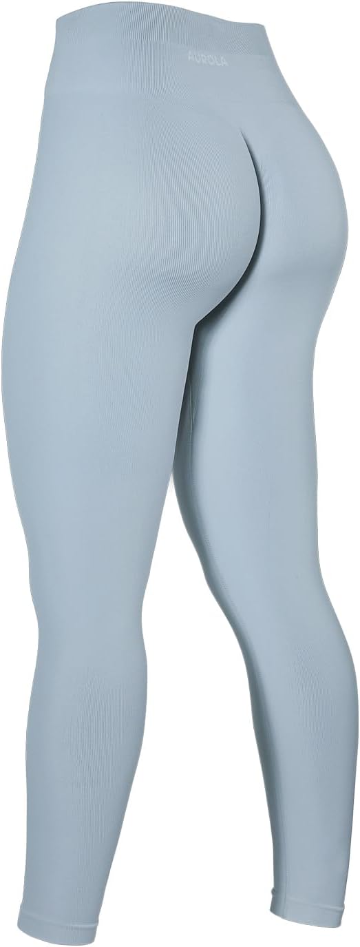 AUROLA Power Workout Leggings for Women Tummy Control Squat Proof Ribbed Thick Seamless Scrunch Active Pants AUROLA Power Workout Leggings for Women Tummy Control Squat Proof Ribbed Thick Seamless Scrunch Active Pants