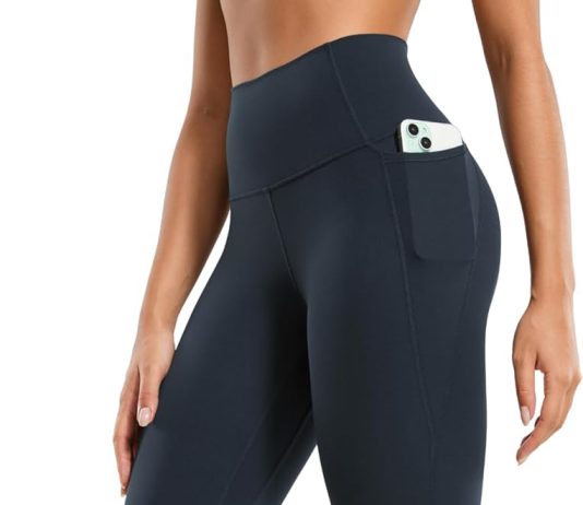 CRZ YOGA Butterluxe Workout Leggings Pockets 28” – High Waisted Gym Womens Yoga Pants Running Buttery Soft