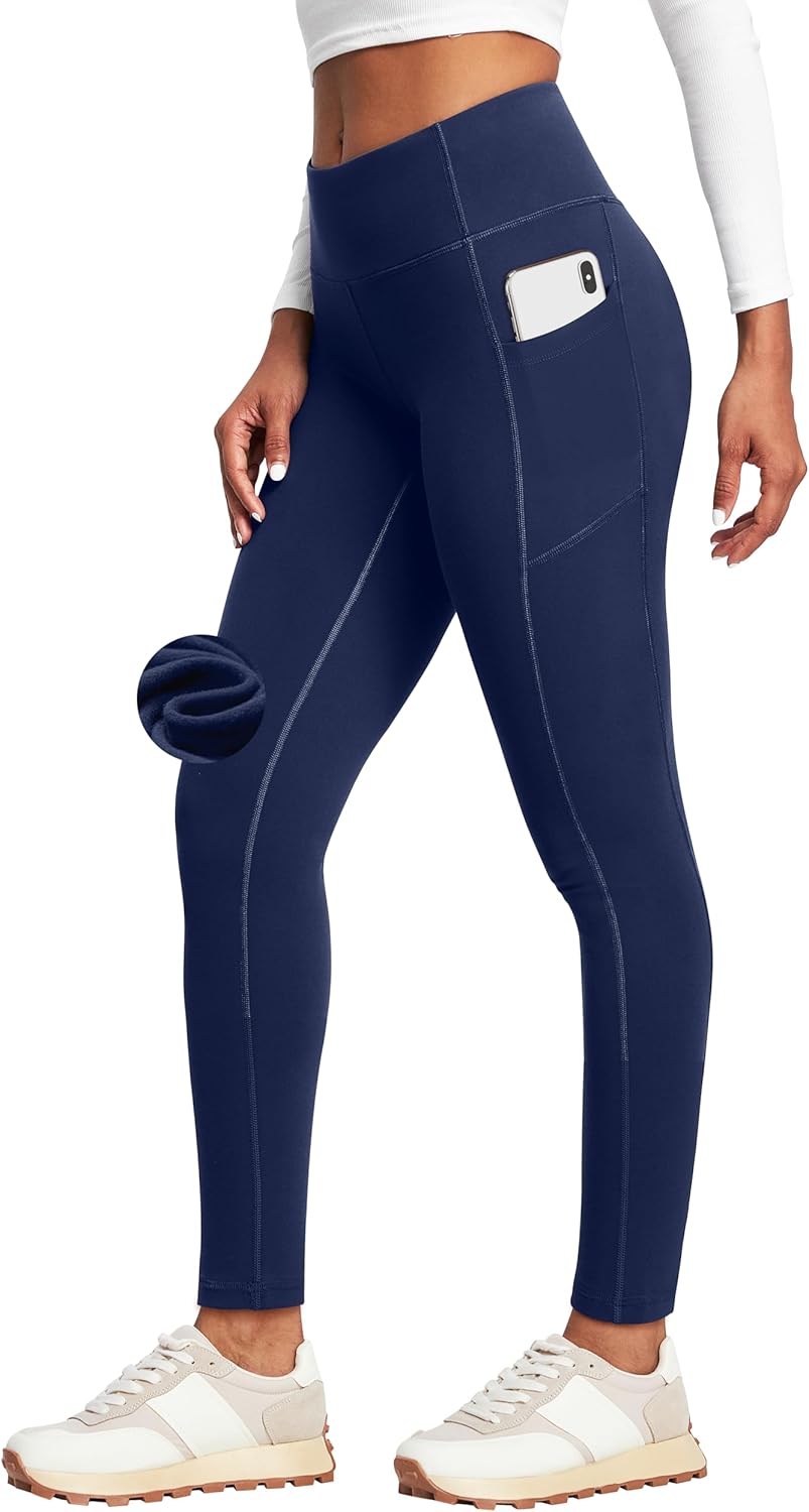 Heathyoga Fleece Lined Leggings with Pockets for Women Thermal Leggings Warm Leggings Women Winter High Waisted Yoga Pants Heathyoga Fleece Lined Leggings with Pockets for Women Thermal Leggings Warm Leggings Women Winter High Waisted Yoga Pants