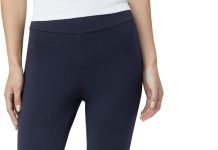 HUE Women’s Wide Waistband Blackout Cotton Leggings, Assorted