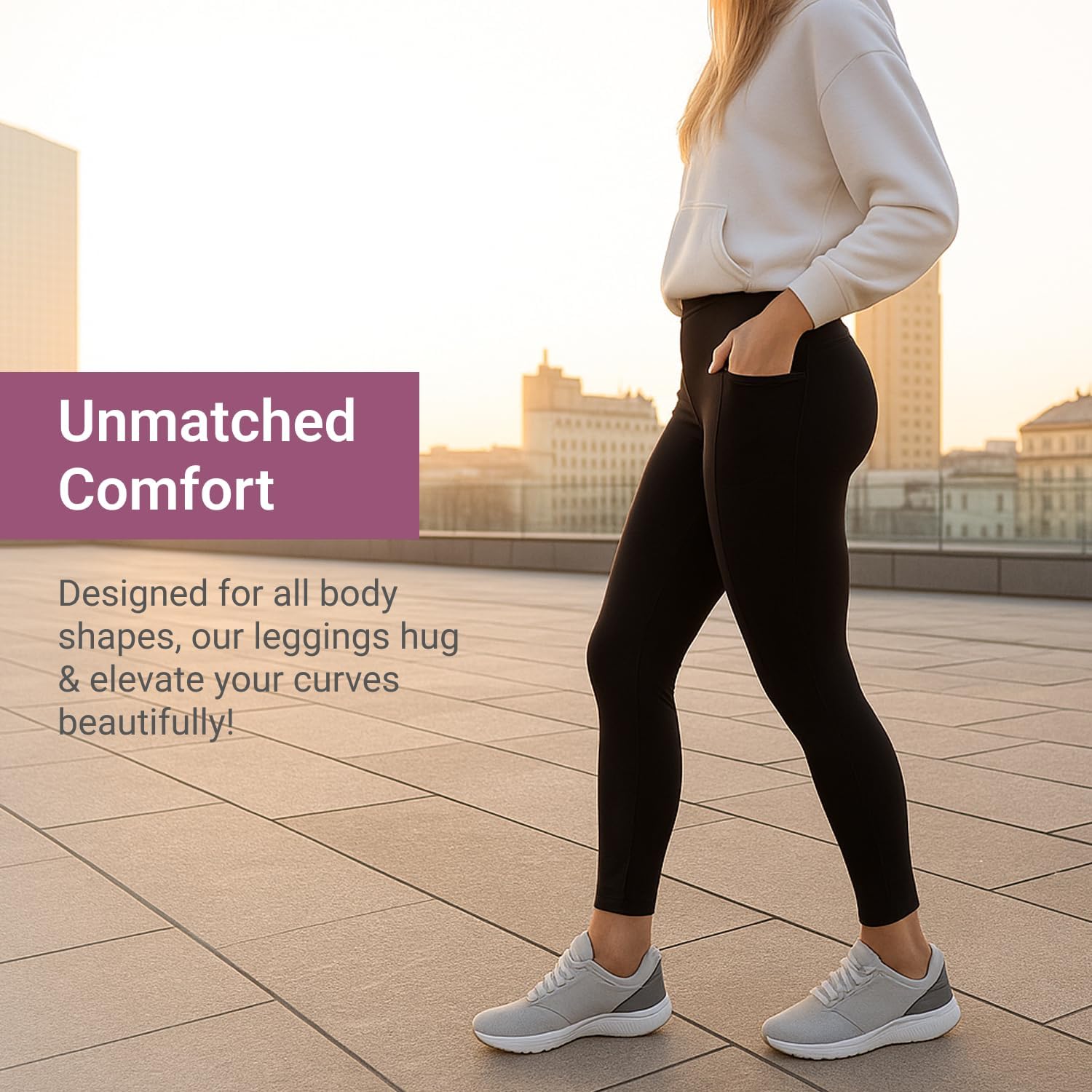 SATINA High Waisted Leggings for Women - Comfortable and Stretchy in Versatile Sizes and Colors SATINA High Waisted Leggings for Women - Comfortable and Stretchy in Versatile Sizes and Colors