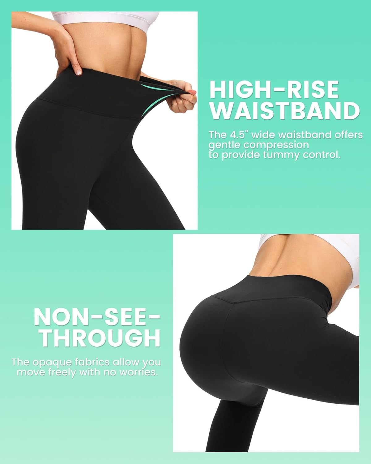 TNNZEET Pack Leggings for Women - Black Tummy Control High Waisted Soft Yoga Pants for Workout Gym Running with Pockets TNNZEET Pack Leggings for Women - Black Tummy Control High Waisted Soft Yoga Pants for Workout Gym Running with Pockets