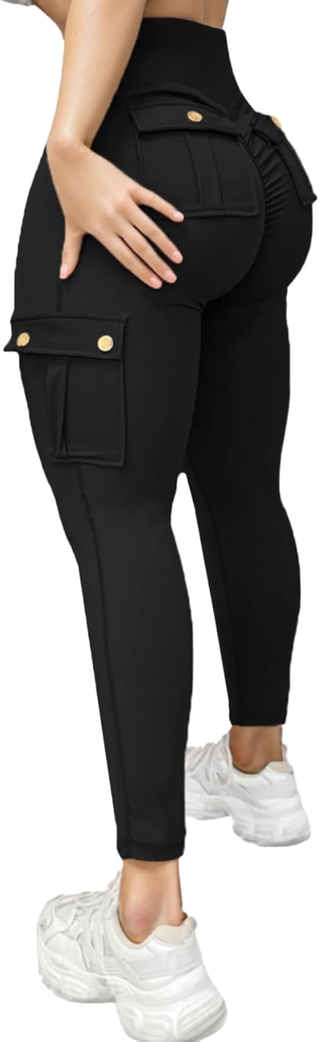 Wavar Scrunch Butt Lifting Leggings with Pockets Cargo Leggings for Women Workout Cargo Pants Tummy Control Yoga Pants Wavar Scrunch Butt Lifting Leggings with Pockets Cargo Leggings for Women Workout Cargo Pants Tummy Control Yoga Pants