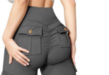Wavar Scrunch Butt Lifting Leggings with Pockets Cargo Leggings for Women Workout Cargo Pants Tummy Control Yoga Pants