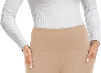 GAYHAY Fleece Lined Leggings for Women – Thick Winter Warm Thermal High Waisted Tummy Control Workout Yoga Pants