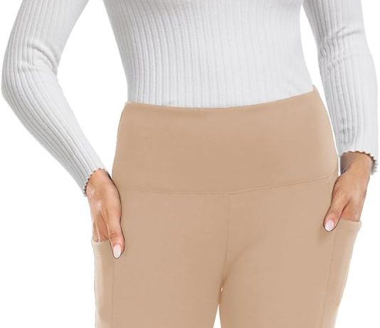 GAYHAY Fleece Lined Leggings for Women – Thick Winter Warm Thermal High Waisted Tummy Control Workout Yoga Pants