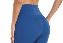 HeyNuts Essential Leggings 28”, High Waisted Comfortable Soft Athletic Yoga Pants Full Length