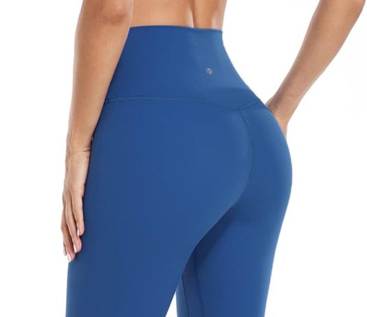 HeyNuts Essential Leggings 28”, High Waisted Comfortable Soft Athletic Yoga Pants Full Length