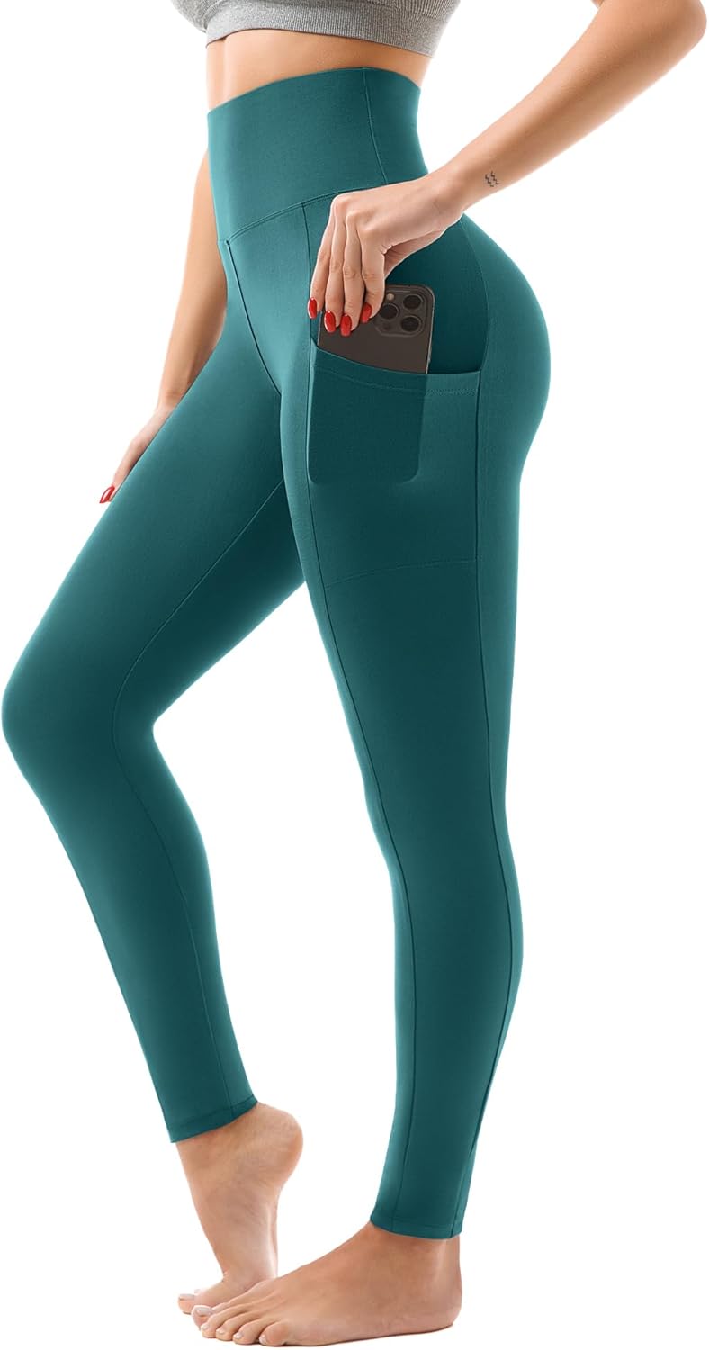SINOPHANT High Waisted Leggings with Pockets Women, Full Length Capri Buttery Soft Stretchy Yoga Pants SINOPHANT High Waisted Leggings with Pockets Women, Full Length Capri Buttery Soft Stretchy Yoga Pants