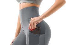 SINOPHANT High Waisted Leggings with Pockets Women, Full Length Capri Buttery Soft Stretchy Yoga Pants